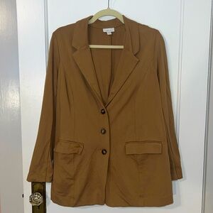 Comfortable + professional tan blazer